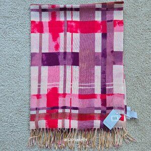 NWT Wool Cashmere Lightweight Scarf Nordstrom Pink Purple